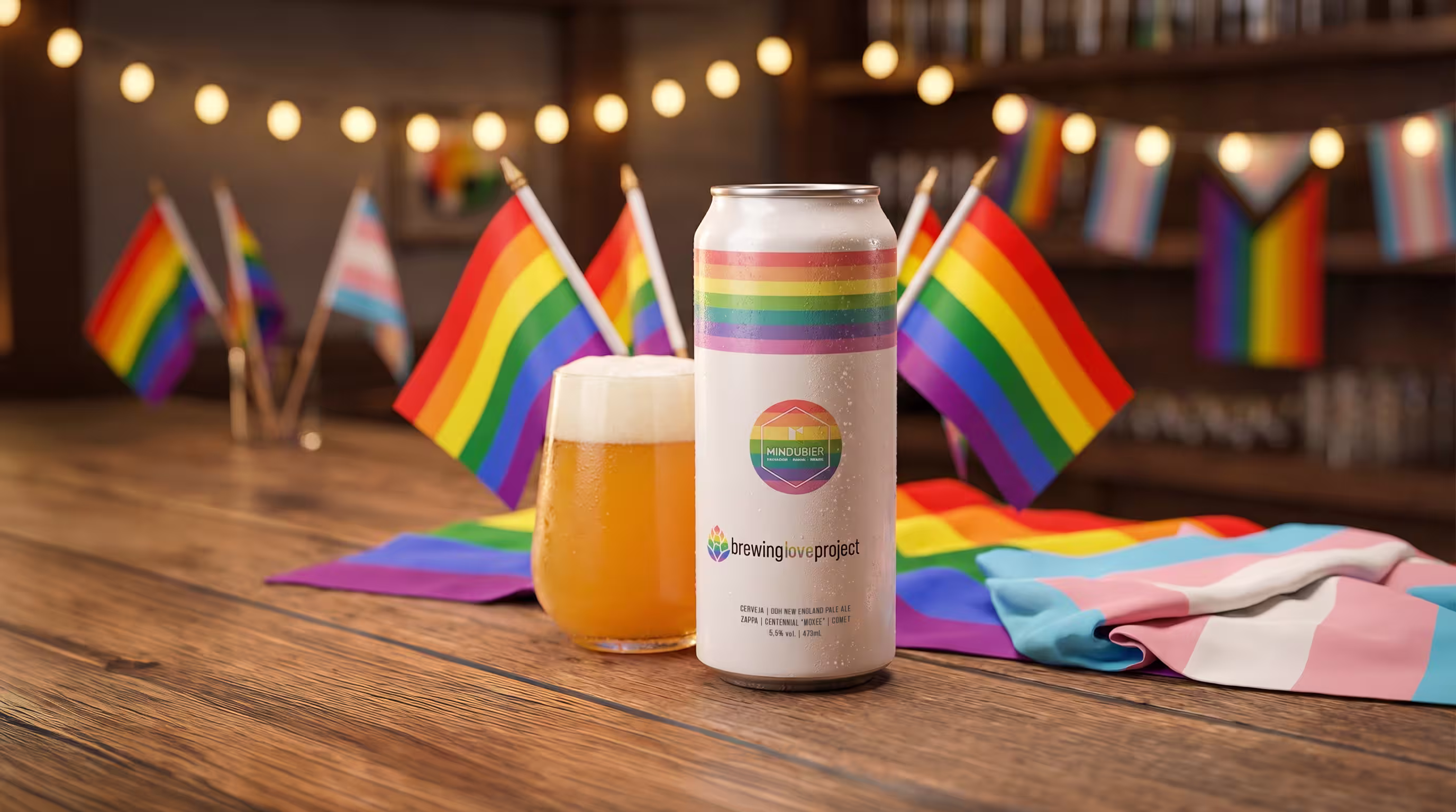 Rótulo de Brewing Love Project — Hazy Pale Ale