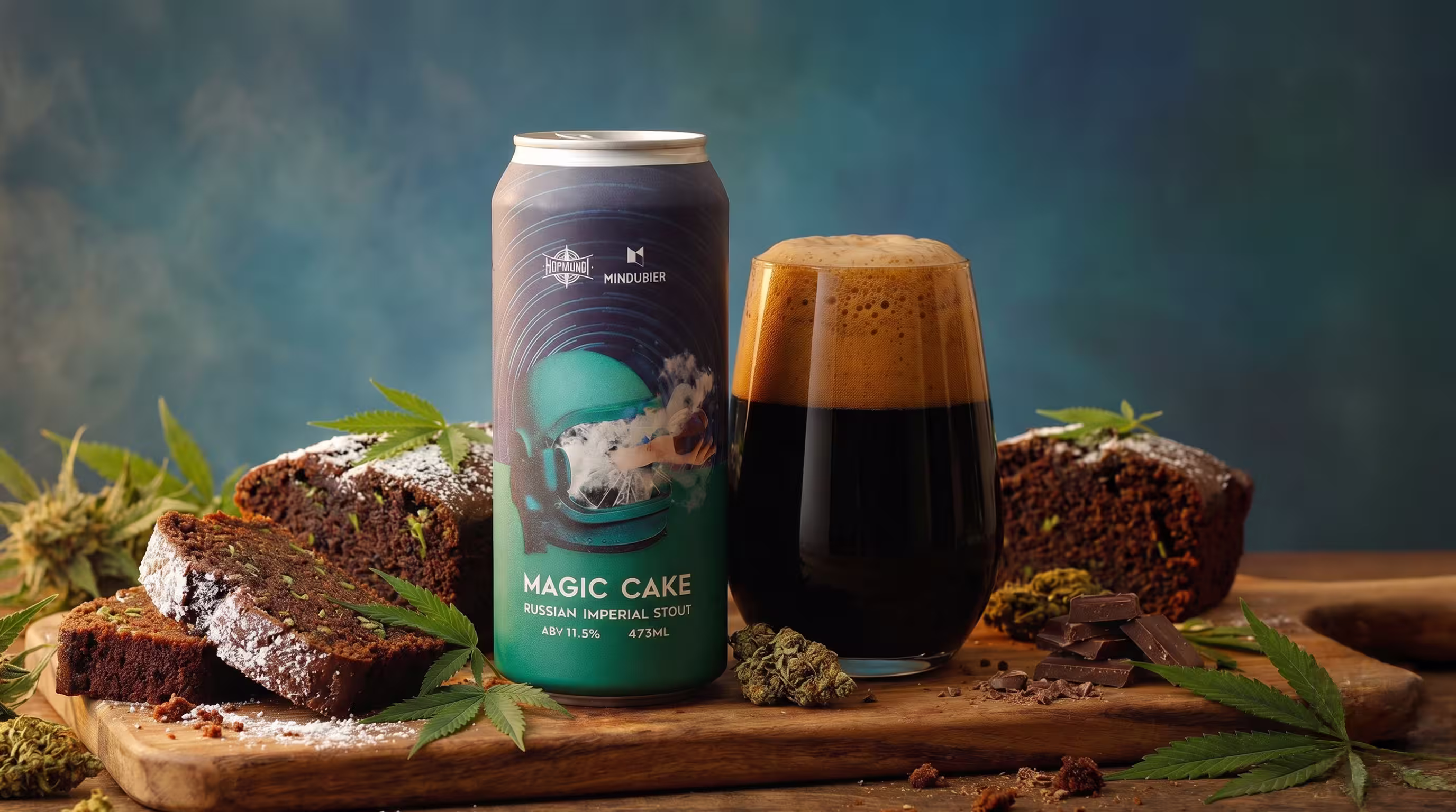 Rótulo de Magic Cake — Russian Imperial Stout com Terpenos
