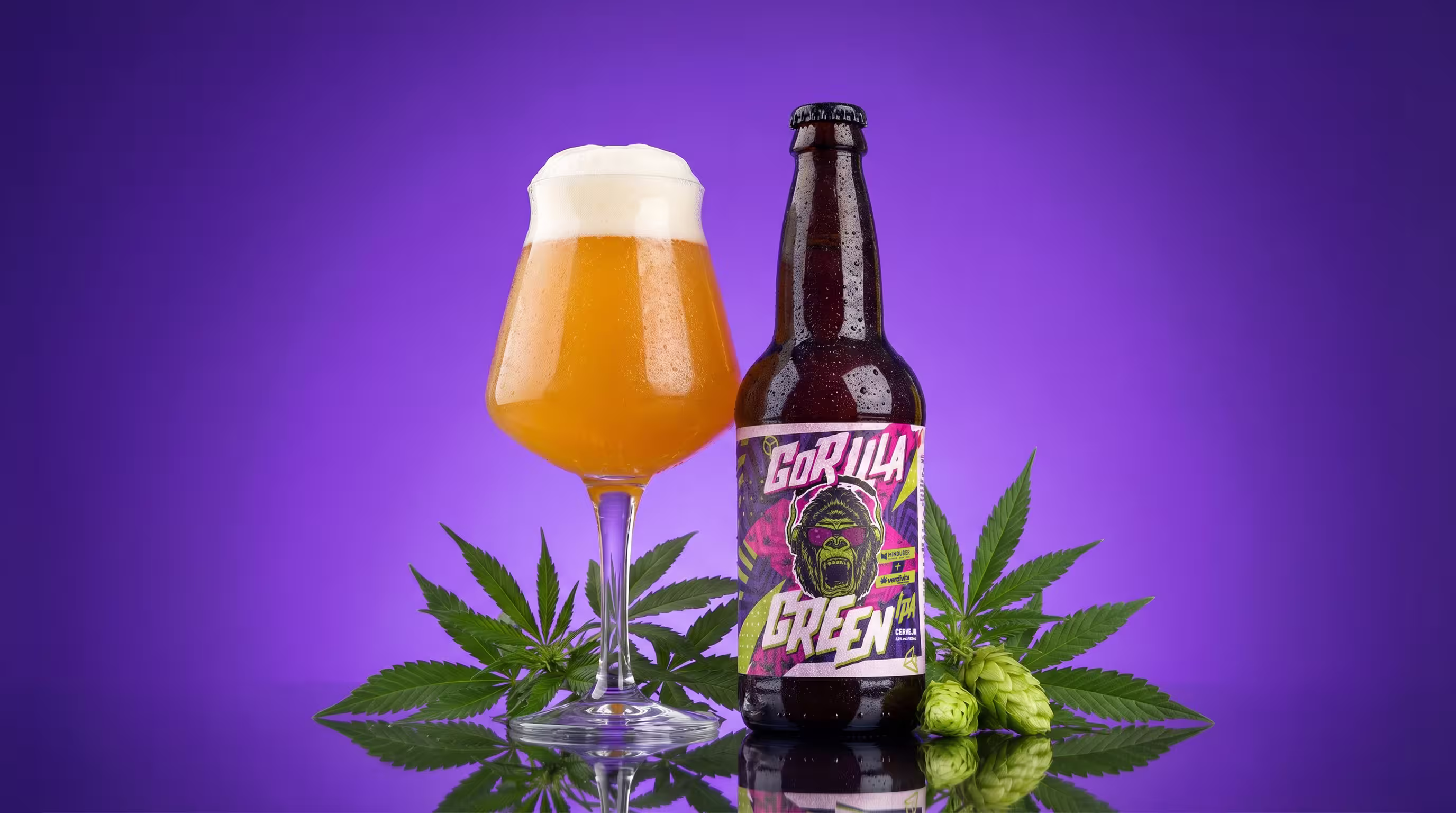 Rótulo de Gorilla Green — American IPA com Terpenos