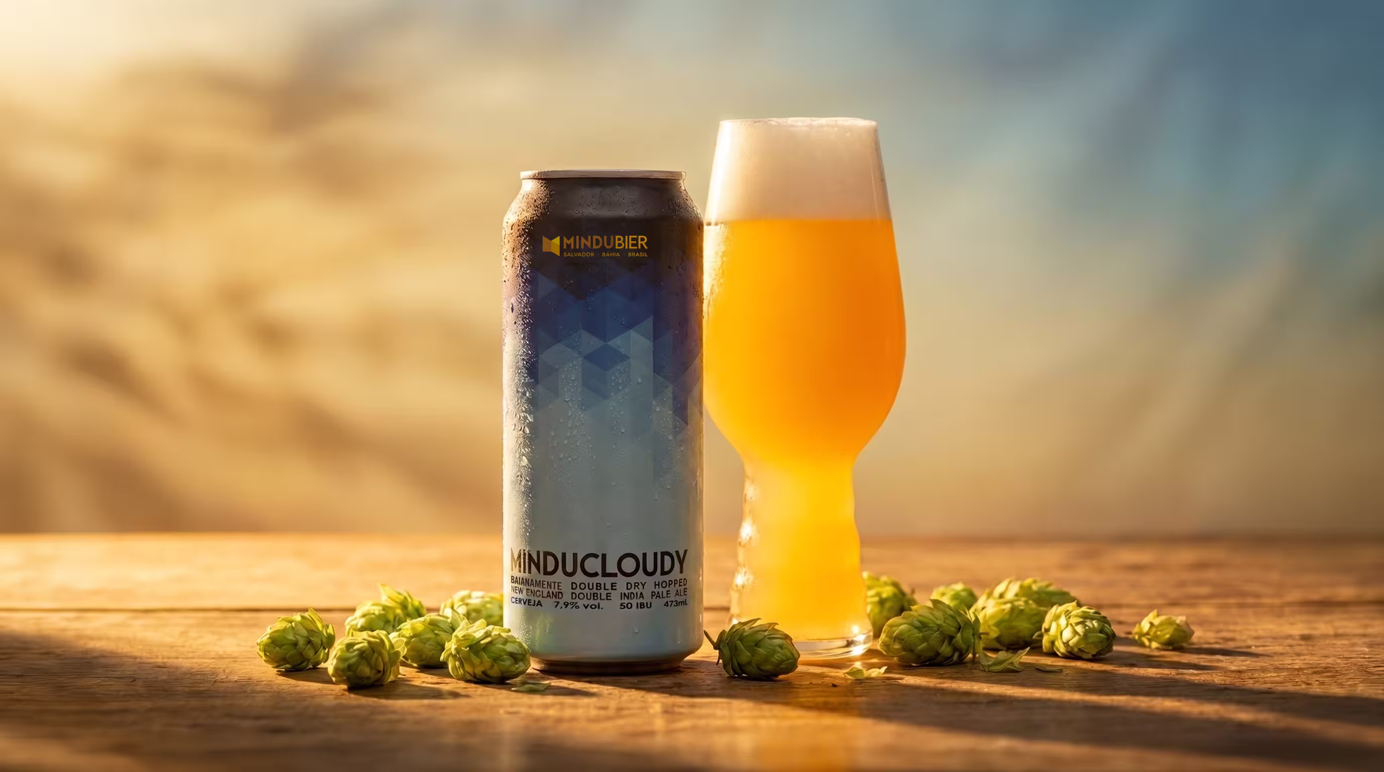 Rótulo de MinduCloudy — Double Hazy IPA